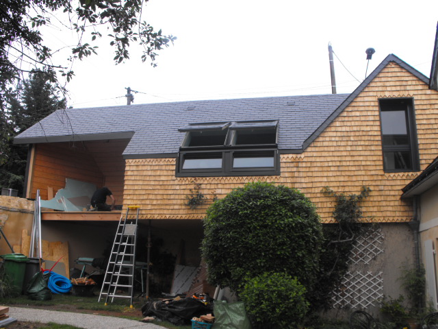 Agrandissement avec surélévation de garage